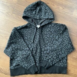 Nike Black Cheetah Cropped Sweatshirt